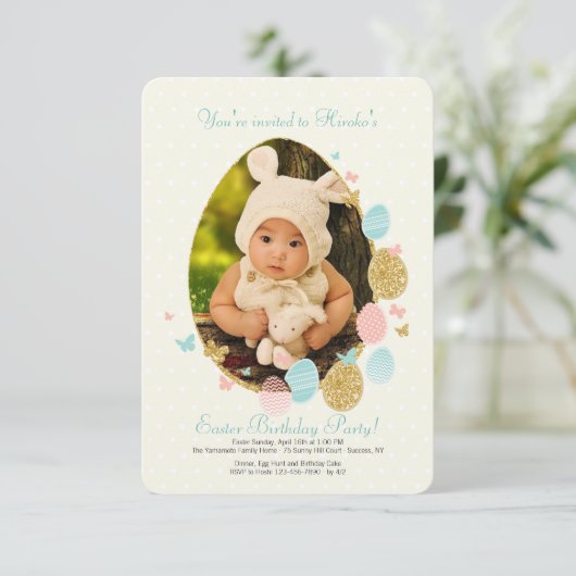 Paasegel - Lijst - Fotouitnodiging Kaart (Staand voorkant)