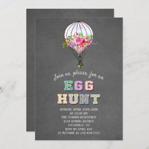 PaasEGG HUNT Floral Hot Air Ballon Kaart