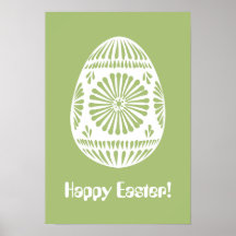 Paasei aangepaste tekst poster