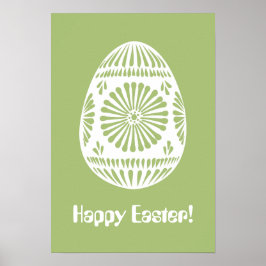 Paasei aangepaste tekst poster