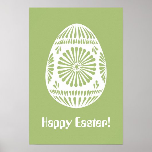 Paasei aangepaste tekst poster (Voorkant)