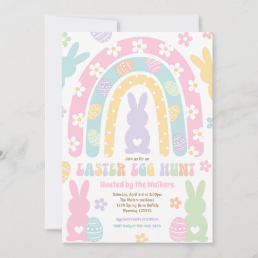 paasei eierjacht feest paasei buurt jacht kaart (Voorkant)