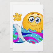 Paasei Emoji Briefpapier (Voorkant / Achterkant)