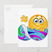 Paasei Emoji Feestdagenkaart (Voorkant / Achterkant)
