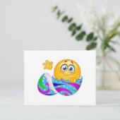 Paasei Emoji Feestdagenkaart (Staand voorkant)