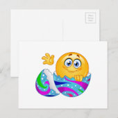 Paasei Emoji Feestdagenkaart (Voorkant / Achterkant)