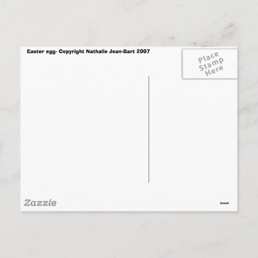 Paasei! :) feestdagenkaart (Achterkant)