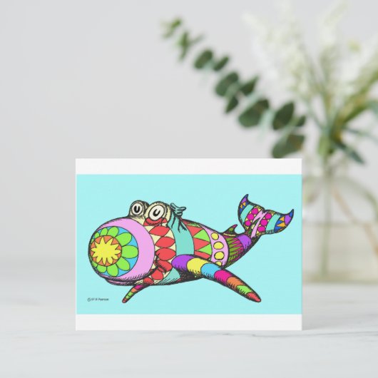 paasei feestdagenkaart (Staand voorkant)