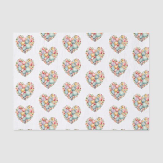 Paasei hart tissuepapier (Voorkant)