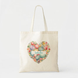 Paasei hart tote bag