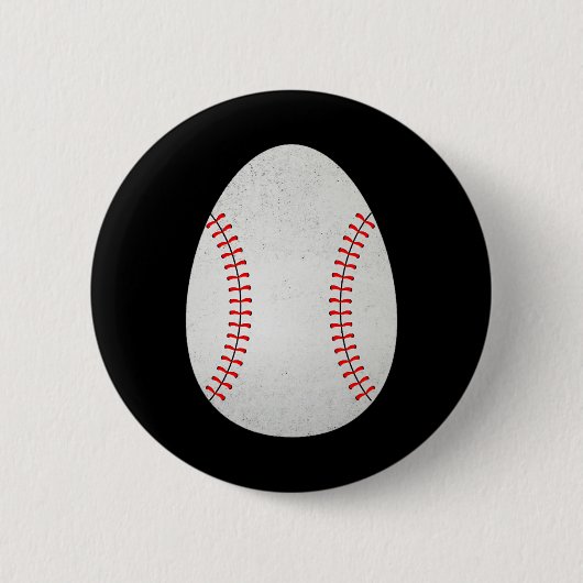 Paasei Honkbal Pasen Kinder Jongens Ronde Button 5,7 Cm (Voorkant)