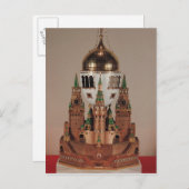 Paasei in de vorm van de uspensky feestdagenkaart (Voorkant / Achterkant)