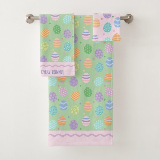 Paasei in pastelkleuren bad handdoek (Insitu)