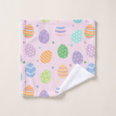 Paasei in pastelkleuren bad handdoek (Wasdoekje)