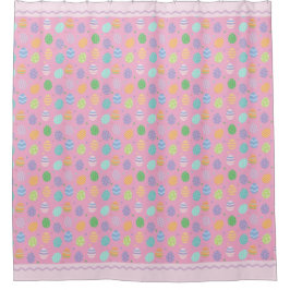 Paasei in pastelkleuren douchegordijn