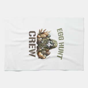 Paasei Jager Crew Camo Jacht Pasen Dag T-Shirt Theedoek