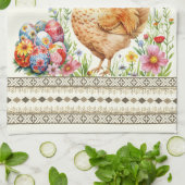 Paasei Kip Kip Hen Keukenhanddoek (Gevouwen)