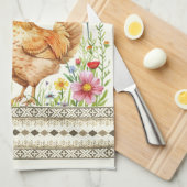 Paasei Kip Kip Hen Keukenhanddoek (Quarter Fold)