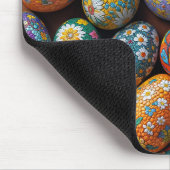 Paasei Kleurrijke bloemen Muismat (Hoek)