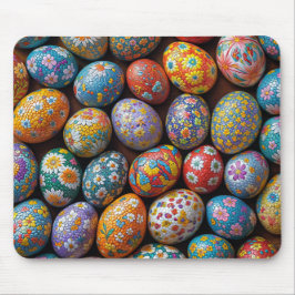 Paasei Kleurrijke bloemen Muismat