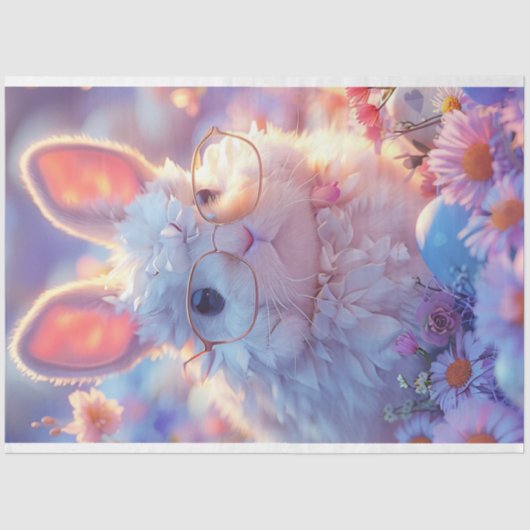 Paasei konijntje ontkoppelen tissuepapier (Voorkant)