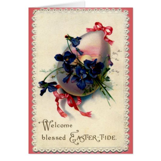  paasei met viooltjes (Voorkant)