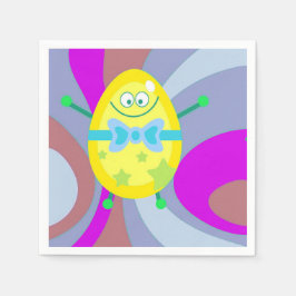 Paasei op een papieren servet