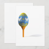 Paasei op het T - shirt van het Golf Feestdagenkaart (Voorkant / Achterkant)