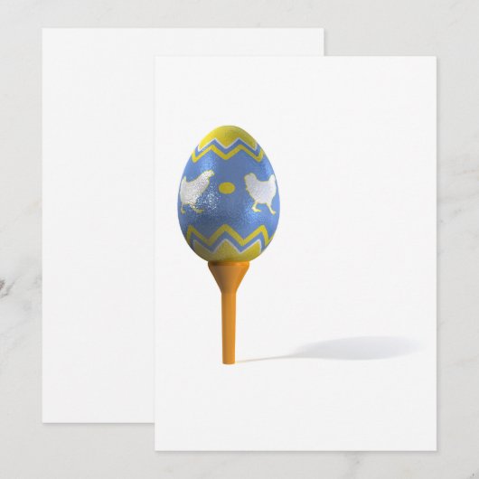 Paasei op het T - shirt van het Golf Feestdagenkaart (Voorkant / Achterkant)