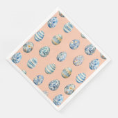 Paasei op perzik Papier servet (Hoek)