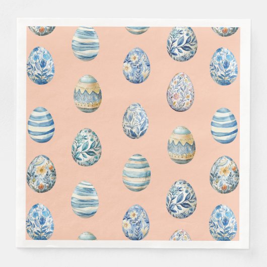 Paasei op perzik Papier servet (Voorkant)