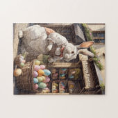 paasei ouderwetse markt legpuzzel (Horizontaal)