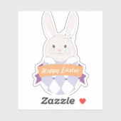 Paasei. Paashaas. Gelukkig Pasen Sticker (Vel)