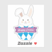 Paasei. Paashaas. Gelukkig Pasen Sticker (Vel)