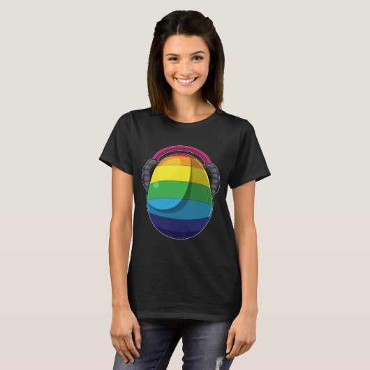 Paasei Pasen Regenboog Muziek T-shirt (Voorkant volledig)