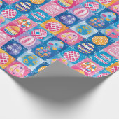 Paasei Patchwork: Kleurrijke vakantiekunst Cadeaupapier (Hoek)