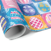 Paasei Patchwork: Kleurrijke vakantiekunst Cadeaupapier (Rol Hoek)