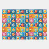 Paasei Patchwork: Kleurrijke vakantiekunst Inpakpapier Vel (Voorkant 2)