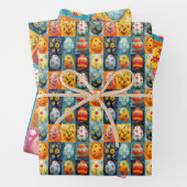 Paasei Patchwork: Kleurrijke vakantiekunst Inpakpapier Vel (In situ)