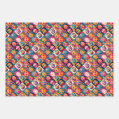 Paasei Patchwork: Kleurrijke vakantiekunst Inpakpapier Vel (Voorkant 2)