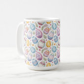 Paasei patroon in pastelkleuren koffiemok (Voorkant links)