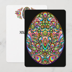 Paasei Psychedelisch Design Kids Biologisch T-shir Aankondiging