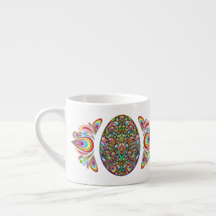 Paasei Psychedelisch Design Kids Biologisch T-shir Espresso Kop