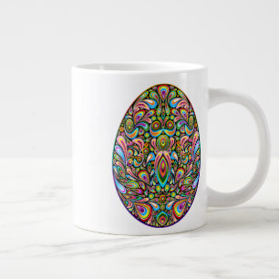 Paasei Psychedelisch Design Kids Biologisch T-shir Grote Koffiekop