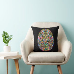 Paasei Psychedelisch Design Kids Biologisch T-Shir Kussen