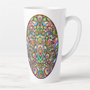 Paasei Psychedelisch Design Kids Biologisch T-Shir Latte Mok