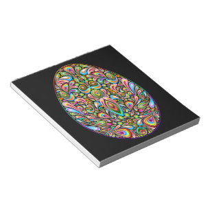 Paasei Psychedelisch Design Kids Biologisch T-Shir Notitieblok