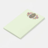 Paasei Psychedelisch Design Kids Biologisch T-shir Post-it® Notes (Schuin)