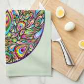 Paasei Psychedelisch Design Kids Biologisch T-Shir Theedoek (Quarter Fold)