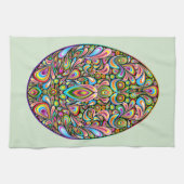 Paasei Psychedelisch Design Kids Biologisch T-Shir Theedoek (Horizontaal)